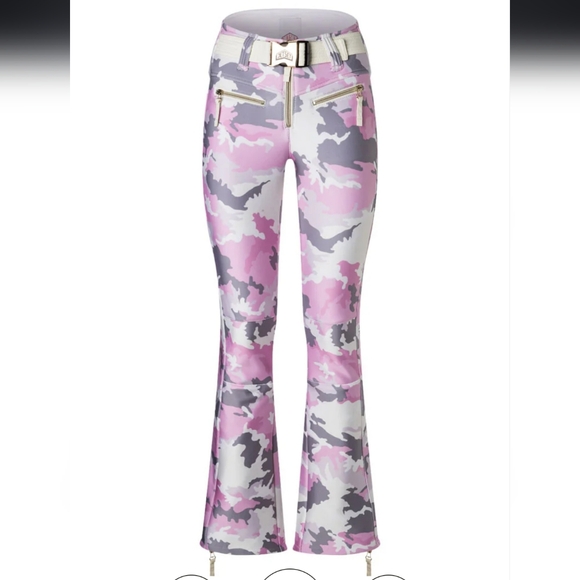Jetset Tiby Print Ski Pants Jet Set Tiby Camou Pink Rose Ski Pants Camouflage - Picture 1 of 10